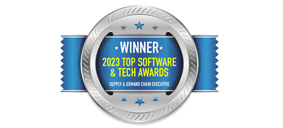 Winner — 2023 Top Software &amp; Tech Awards by Supply &amp; Demand Chain Executive